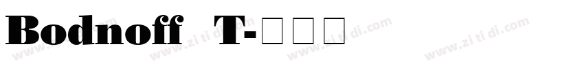 Bodnoff T字体转换
